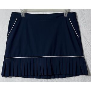 Lady Hagen Women's Pleated Golf Skort Size 16 Navy Blue Knee Length